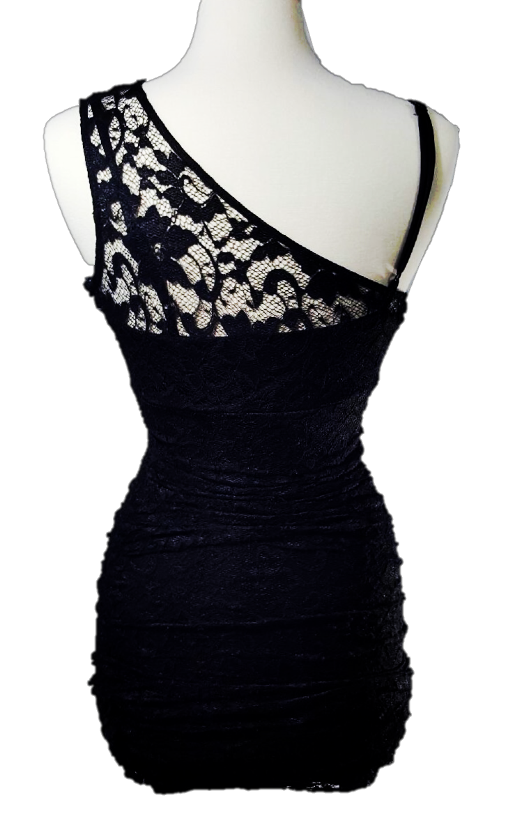 Off-The-Shoulder Lace Evening Dress
