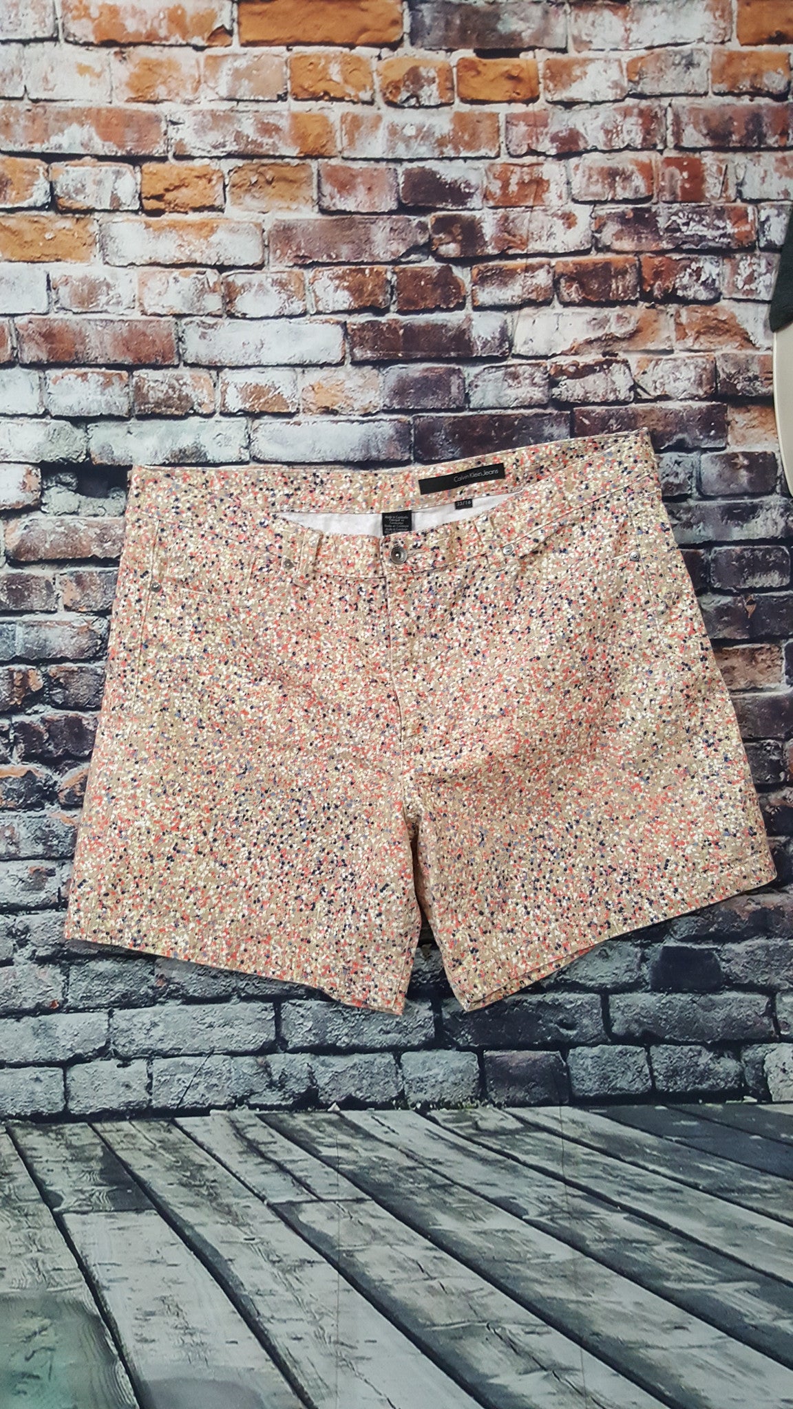 Marled Floral Shorts