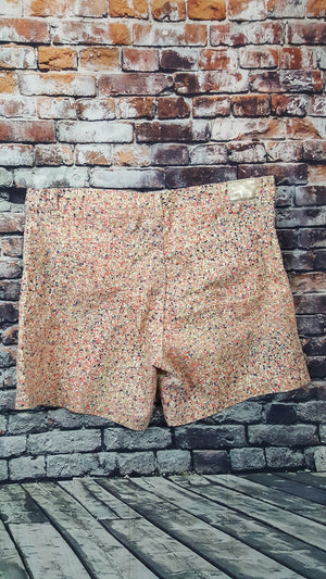 Marled Floral Shorts