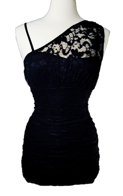 Off-The-Shoulder Lace Evening Dress