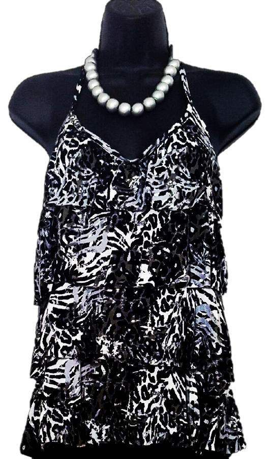 All Leopard RuffleTop
