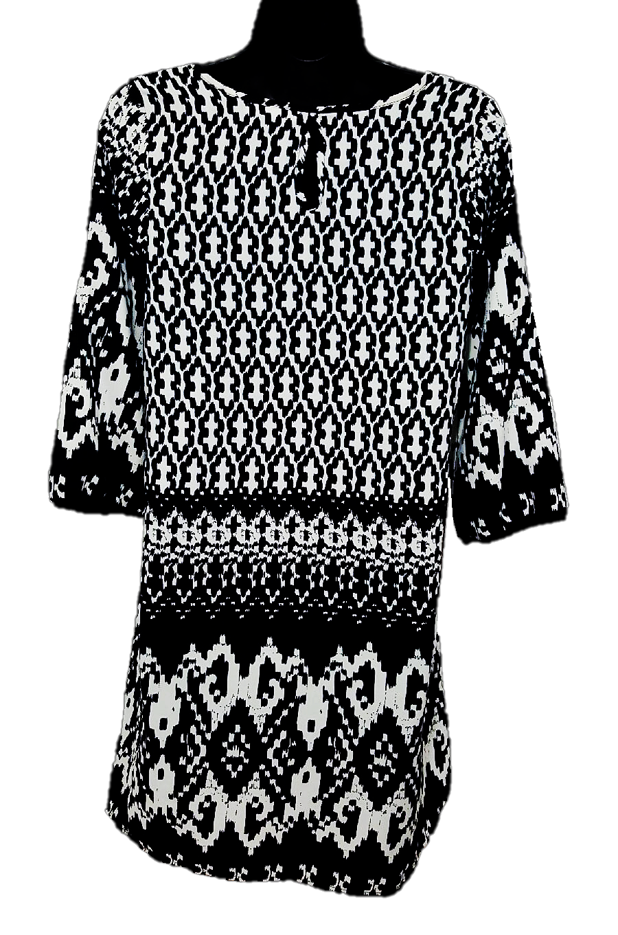 Relaxed Multipatterned Mosaic Dress