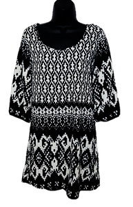 Relaxed Multipatterned Mosaic Dress