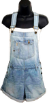 Cuffed Denim overalls (shorts)