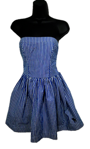 hollister blue striped dress Hollister Strapless Dress – Style Remix