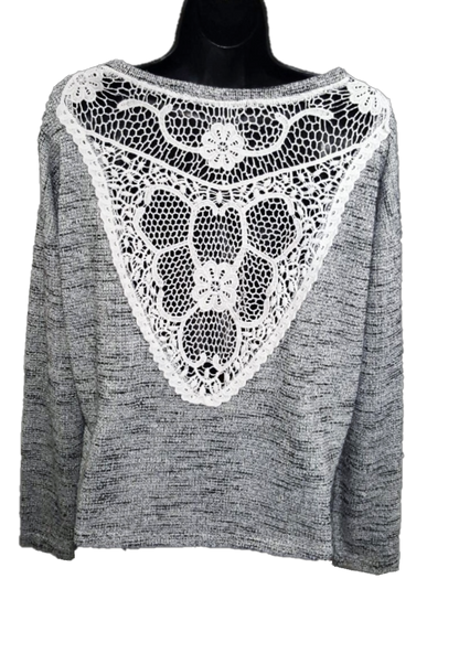 Lace Back Knit Top