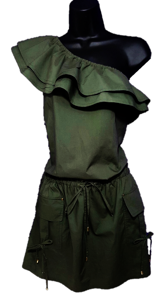 Camo Ruffle Dress