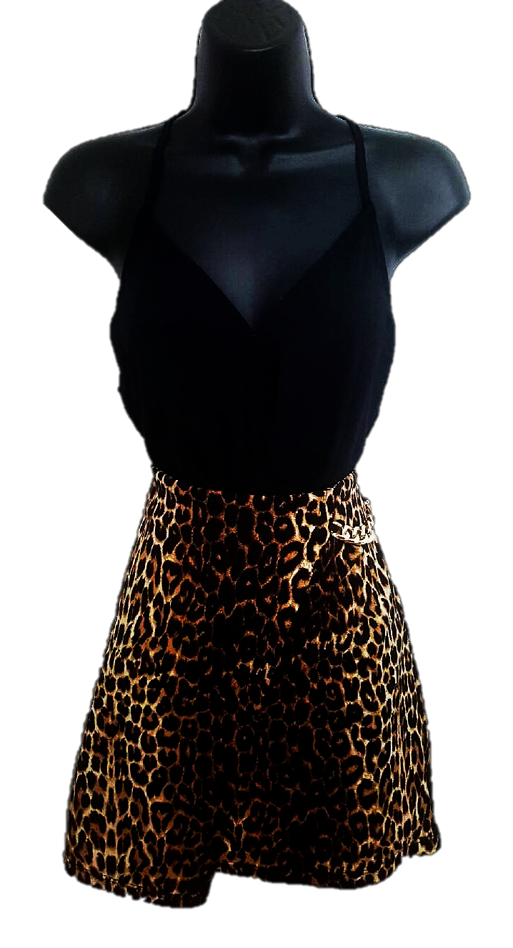 Leopard Chain Skirt