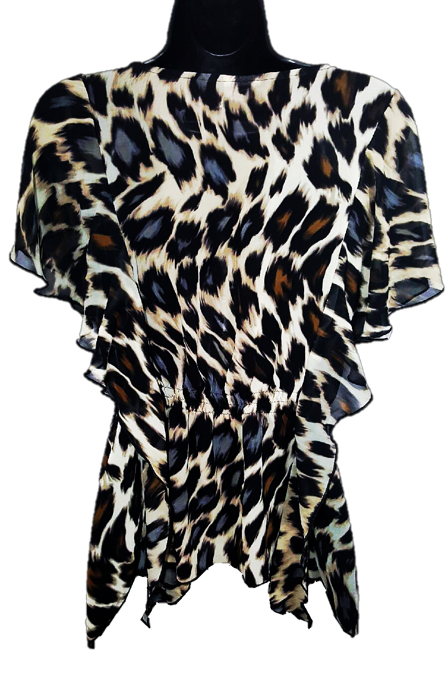 Leopard Side Ruffle