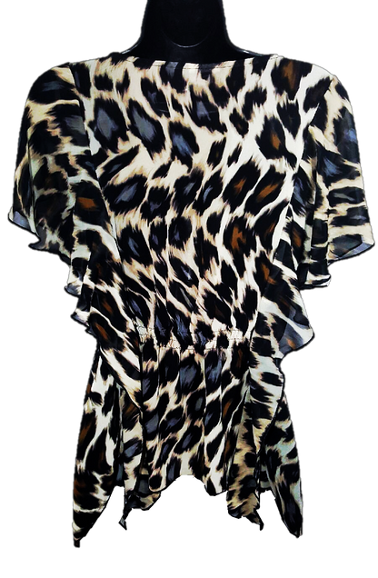 Leopard Side Ruffle