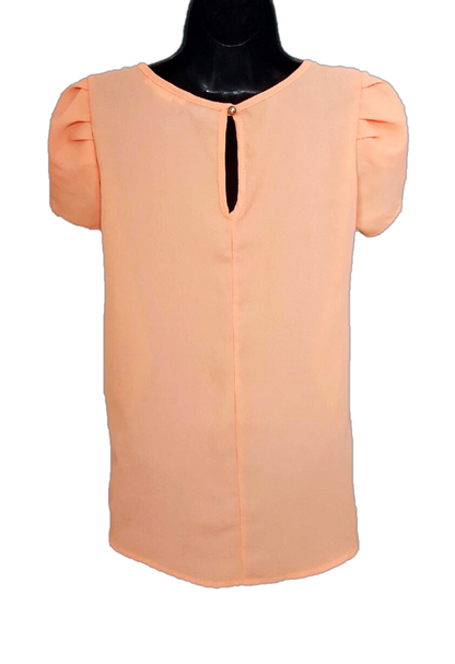 Shoulder Split Orange Top