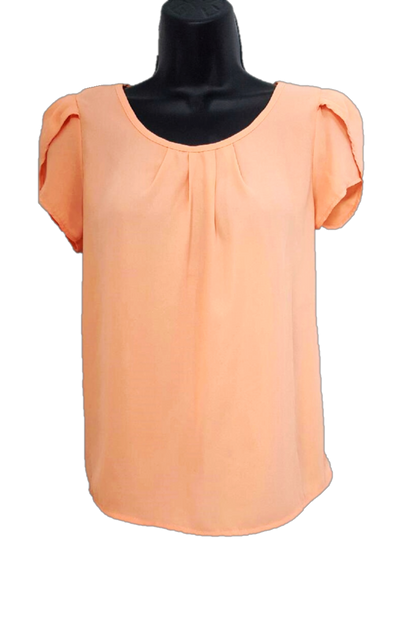 Shoulder Split Orange Top