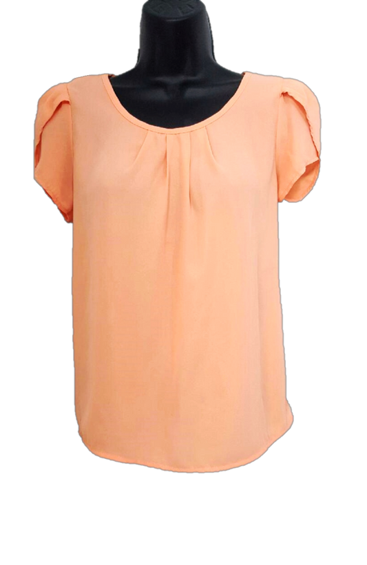 Shoulder Split Orange Top