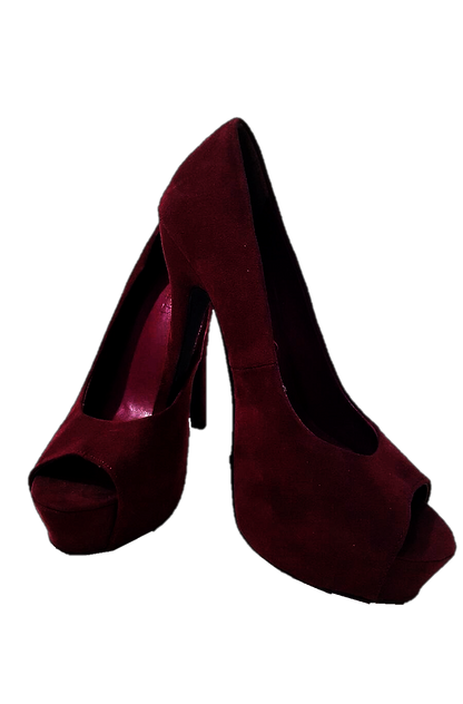 Velvet Open-Toed Platforms