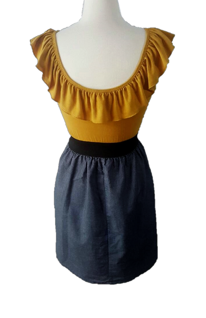 Mustard Ruffle Dress