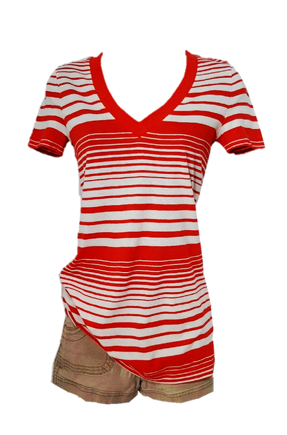 Striped V-Neck Top