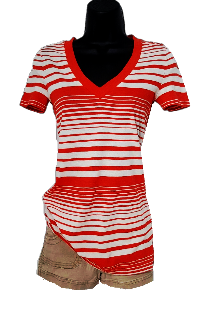 Striped V-Neck Top