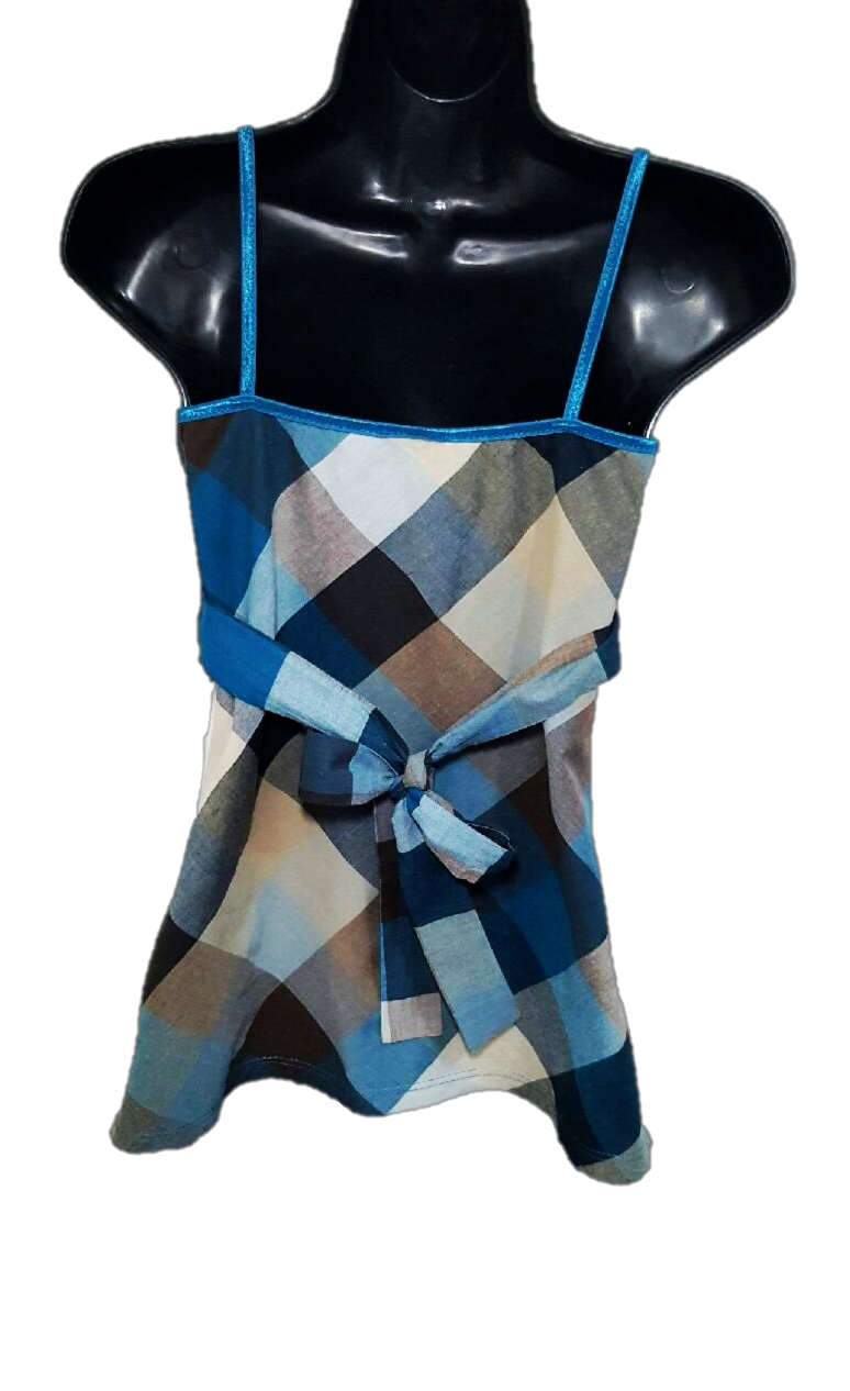 Plaid Strappy Tank Top