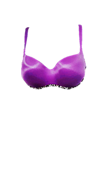 Shaped/Push Up Bra with Leopard Trim