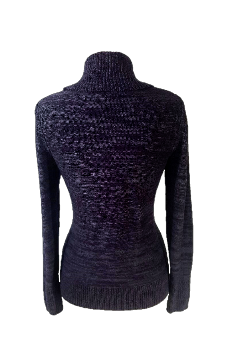 Purple Cowl Neck Sweater