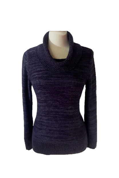 Purple Cowl Neck Sweater