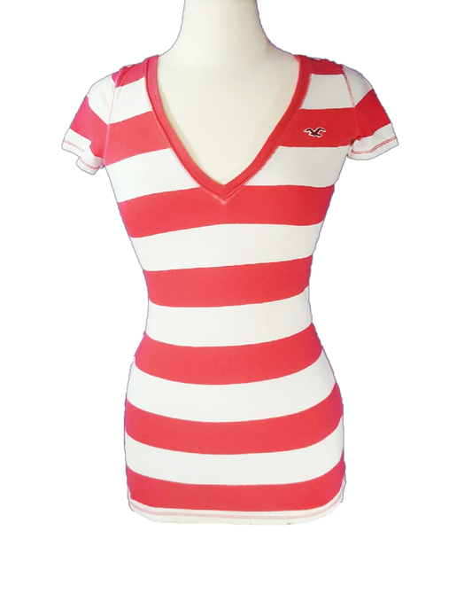 Hollister Striped V-Neck Top