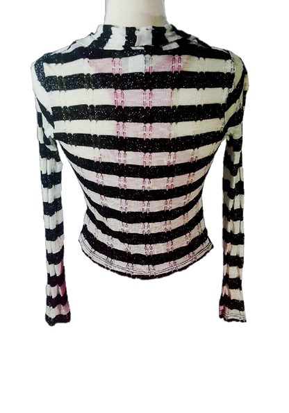 Striped Cowl Neck Top