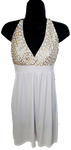 White Halter Evening Dress