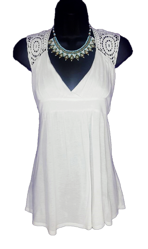 Lace Back Tank Top