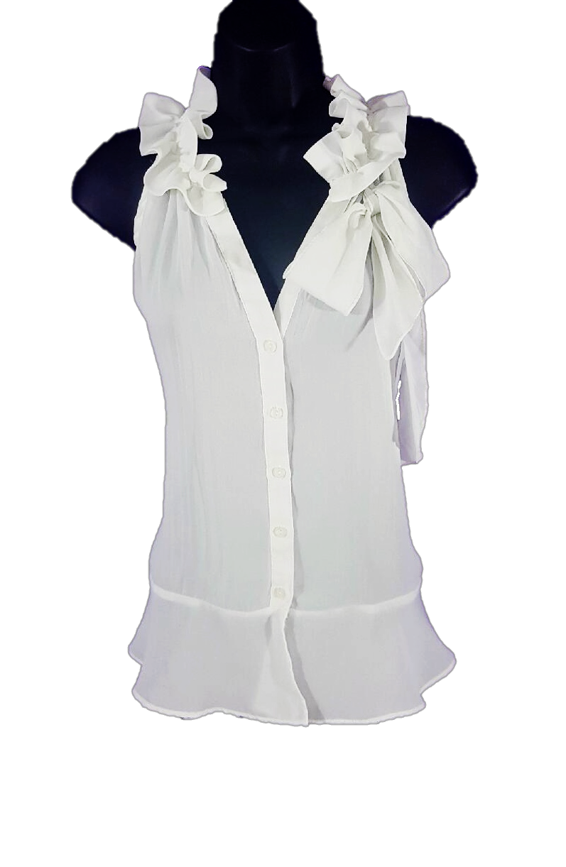 Ruffle Collar Tank Top